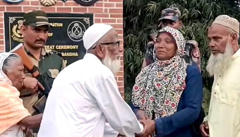 সীমান্তের জিরো পয়েন্টে বাবা-মায়ের সঙ্গে মেয়ের আবেগঘন সাক্ষাৎ