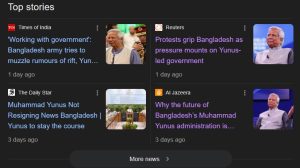 ইউনূস চাপে, খবর এখন বিদেশি সংবাদমাধ্যমেও