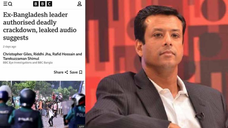 বিবিসির প্রতিবেদন ‘নির্লজ্জ সাংবাদিকতার প্রতীক’: জয়ের প্রতিক্রিয়া