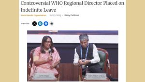 সায়মা ওয়াজেদ ছুটিতে, জানিয়েছে হেলথ পলিসি ওয়াচ