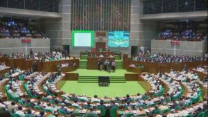 ত্রয়োদশ সংসদের যাত্রা শুরু হলো যুদ্ধাপরাধীদের প্রতি শ্রদ্ধা জানিয়ে
