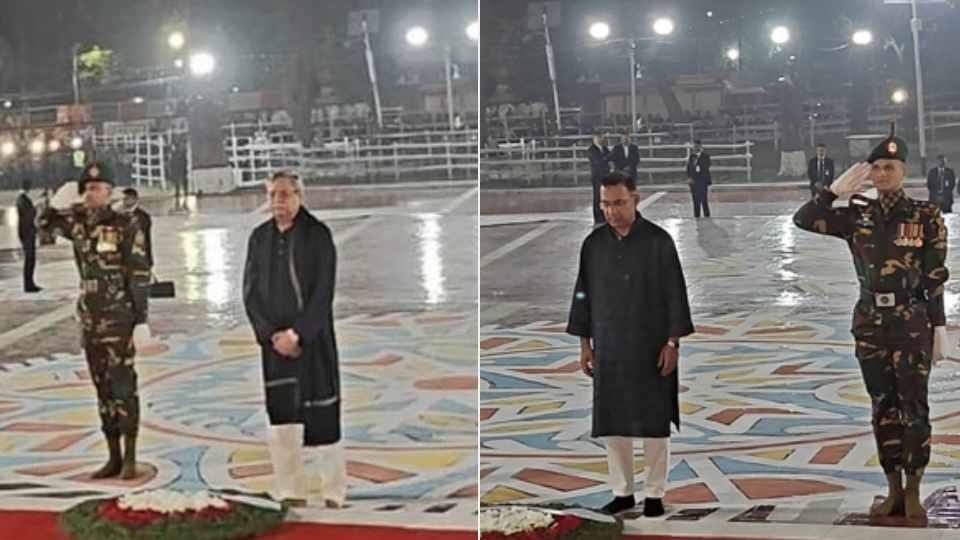 শুক্রবার প্রথম প্রহরে শহীদ মিনারে ফুল দিয়ে ভাষা শহীদদের প্রতি শ্রদ্ধা নিবেদন করেন রাষ্ট্রপতি ও প্রধানমন্ত্রী।