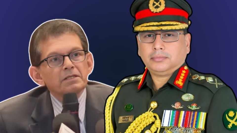 সেনাপ্রধান ওয়াকার উজ জামান ও খলিলুর রহমান।