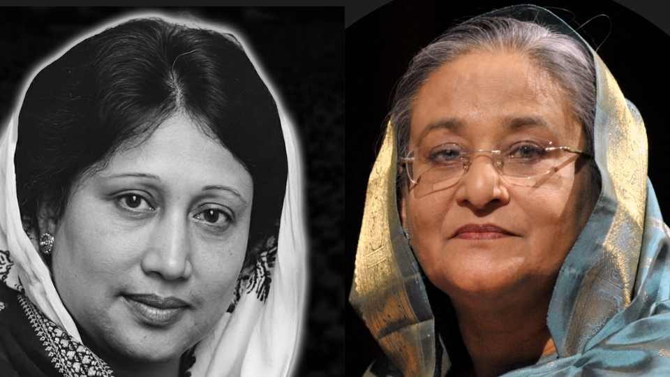 খালেদা জিয়া ও শেখ হাসিনা।