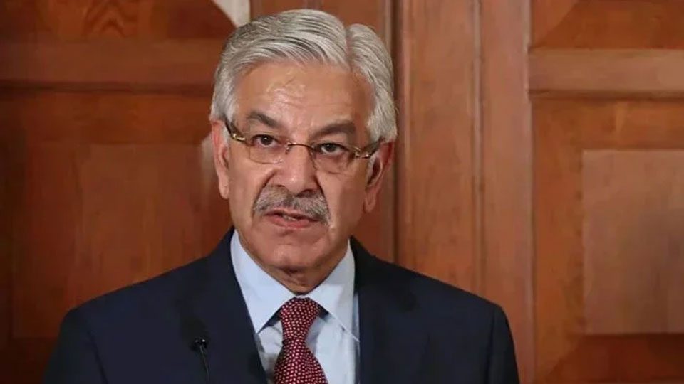 পাকিস্তানের প্রতিরক্ষামন্ত্রী খাজা আসিফ।
