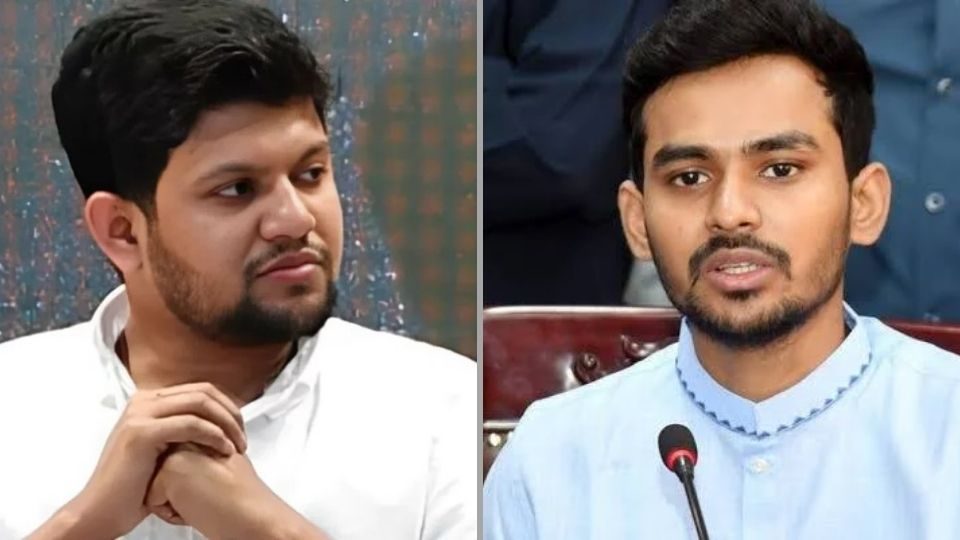 মাহফুজ আলম (বায়ে) ও আসিফ মাহমুদ সজীব ভুঁইয়া (ডানে)।