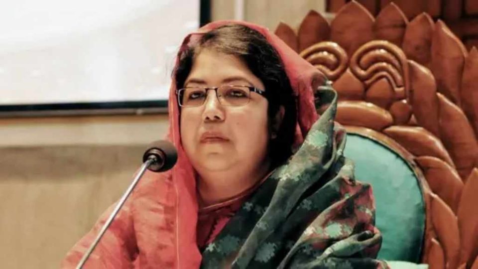 সাবেক স্পিকার শিরীন শারমিন চৌধুরী।